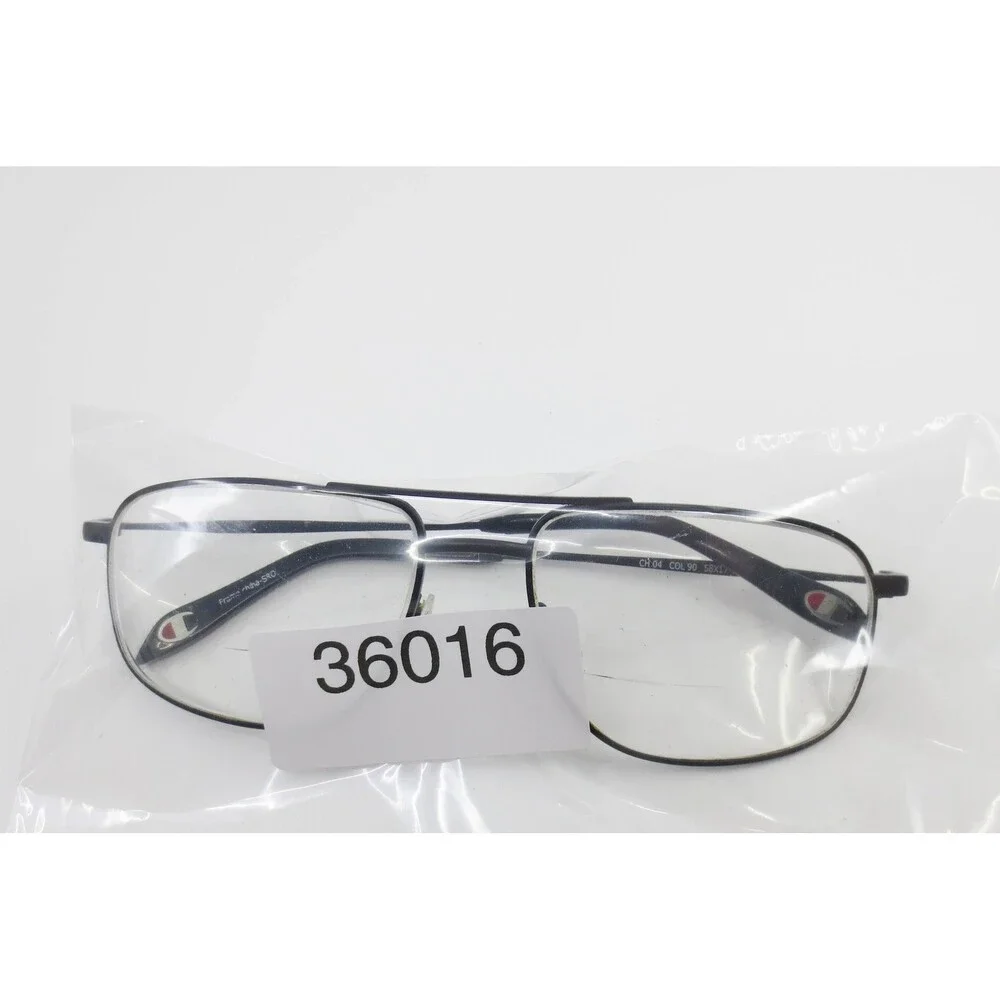 Champion CH 04 COL 90 Black Metal Aviator Eyeglass Frames 58-17-145 Mens Womens